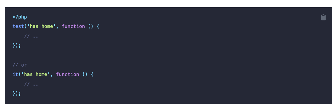 pest php test it functions